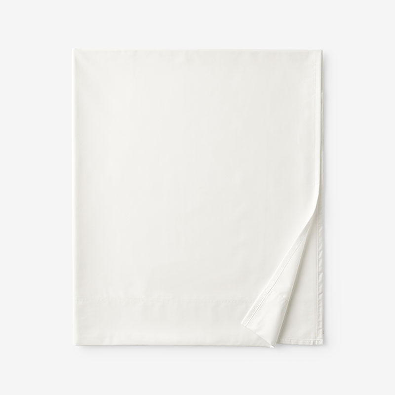 Classic Smooth Wrinkle-Free Sateen Flat Bed Sheet - Creme, Full