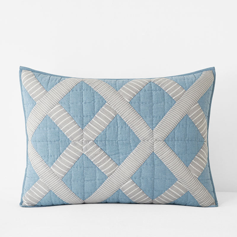 Bahati Quilted Sham - Blue Multi, King