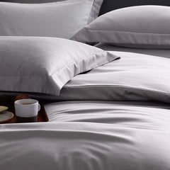 Premium Smooth Supima® Cotton Wrinkle-Free Sateen Flat Bed Sheet - Silver, Deep Pocket Cal. King