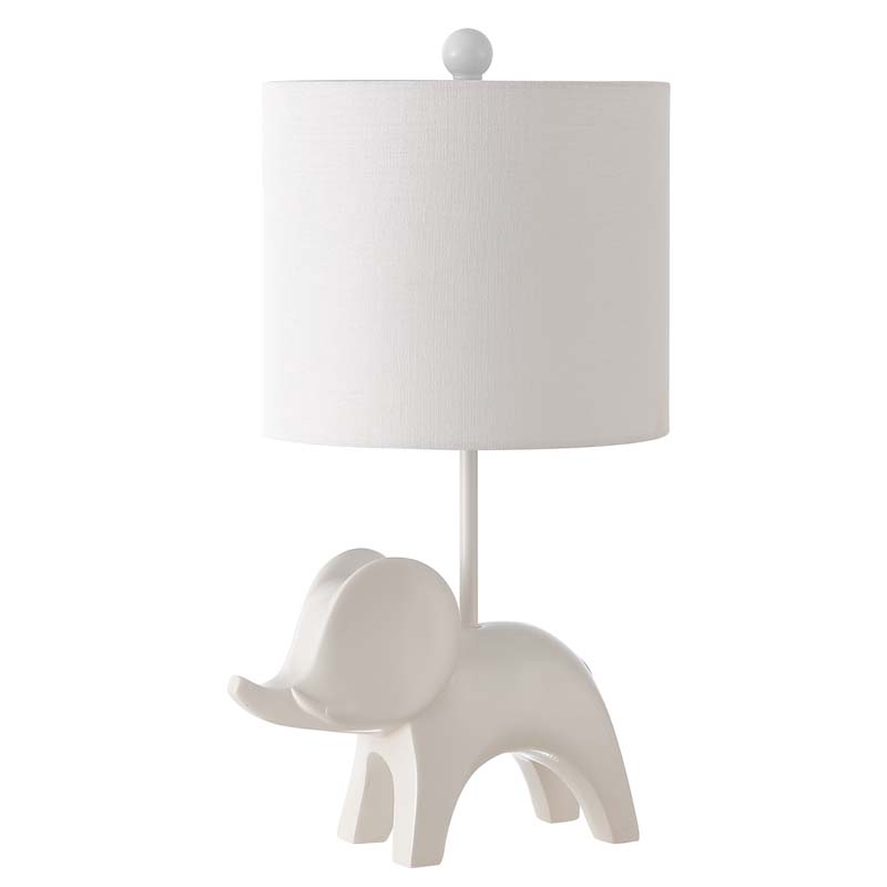 Ceramic Animal Table Lamp - White, Elephant