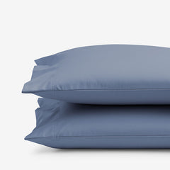 Classic Smooth Wrinkle-Free Sateen Pillowcase Set - Infinity Blue, Standard