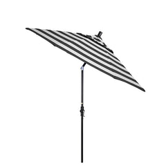 Round Outdoor Patio Umbrella, Fiberglass with Twist Tilt - Black Finish, Cabana Classic, 9'