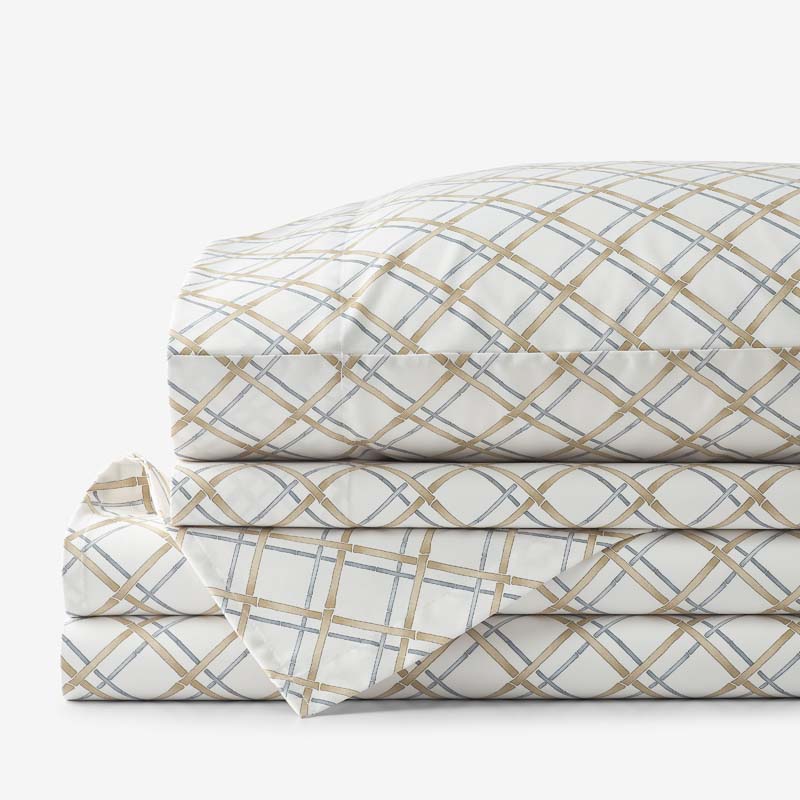 Leander Premium Smooth Wrinkle-Free Sateen Bed Sheet Set - Gray Multi, Twin