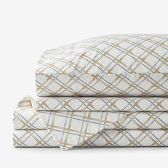 Leander Premium Smooth Wrinkle-Free Sateen Bed Sheet Set - Gray Multi, King