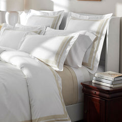 Double Border Premium Smooth Supima® Cotton Wrinkle-Free Sateen Sham - Ivory, Boudoir