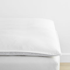 Classic Smooth Wrinkle-Free Sateen Mattress Topper Cover - White, Twin XL