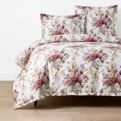 Nature's Bouquet Classic Smooth Sateen Duvet Cover - Cream Multi, Twin/Twin XL