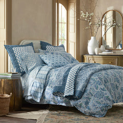 Mona Reversible Quilted Sham - Blue/White, Standard
