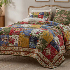 Aaliyah Patchwork Quilted Sham - Green Multi, King