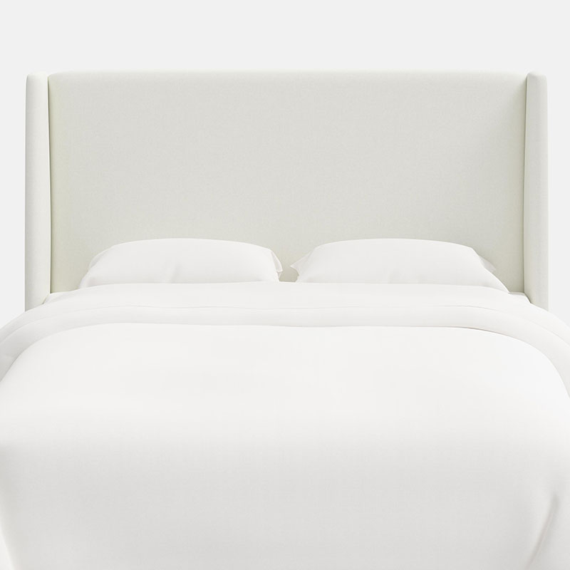 Gramercy Textured Linen Headboard - White, Twin