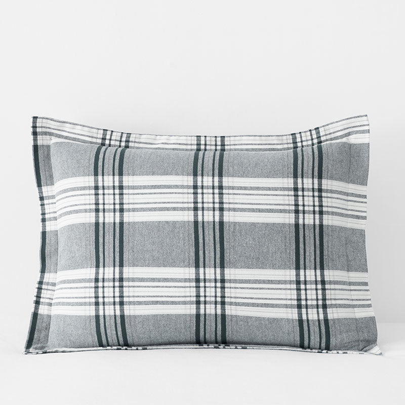 Classic Plaid Ultra-Cozy Cotton Velvet Flannel Sham - Walter, King