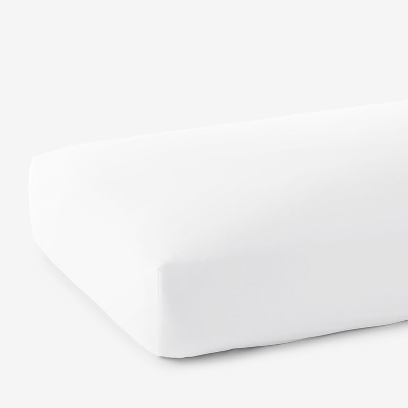 Classic Smooth Rayon Made From Bamboo Sateen Fitted Bed Sheet - White, King