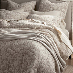 Kyla Floral Quilted Sham - Beige, Standard