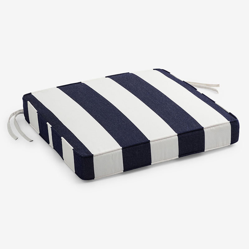 Replacement Boxed Edge Chair Cushion - Cabana Midnight, 20 in. x 20 in.