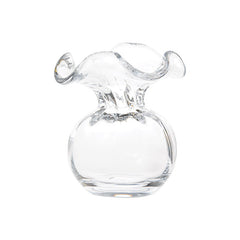 Hibiscus Glass Fluted Vases - Clear, Small