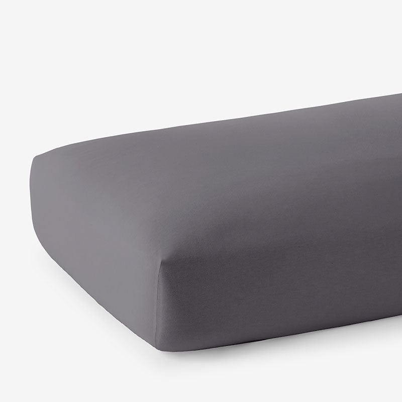Classic Ultra-Cozy Cotton Velvet Flannel Fitted Bed Sheet - Stone Gray, Full