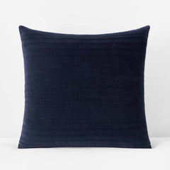 Line Stitch Velvet Quilted Sham - Navy, Euro