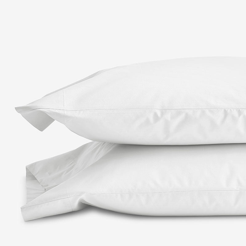 Classic Cool Cotton Percale Pillowcase Set - White, Standard