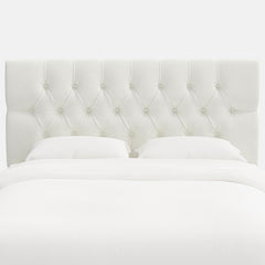 Park Tufted Textured Linen Headboard - White, Twin