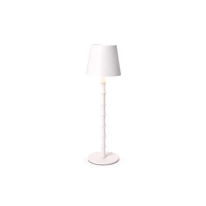 Bamboo Cordless LED Table Lamp - White