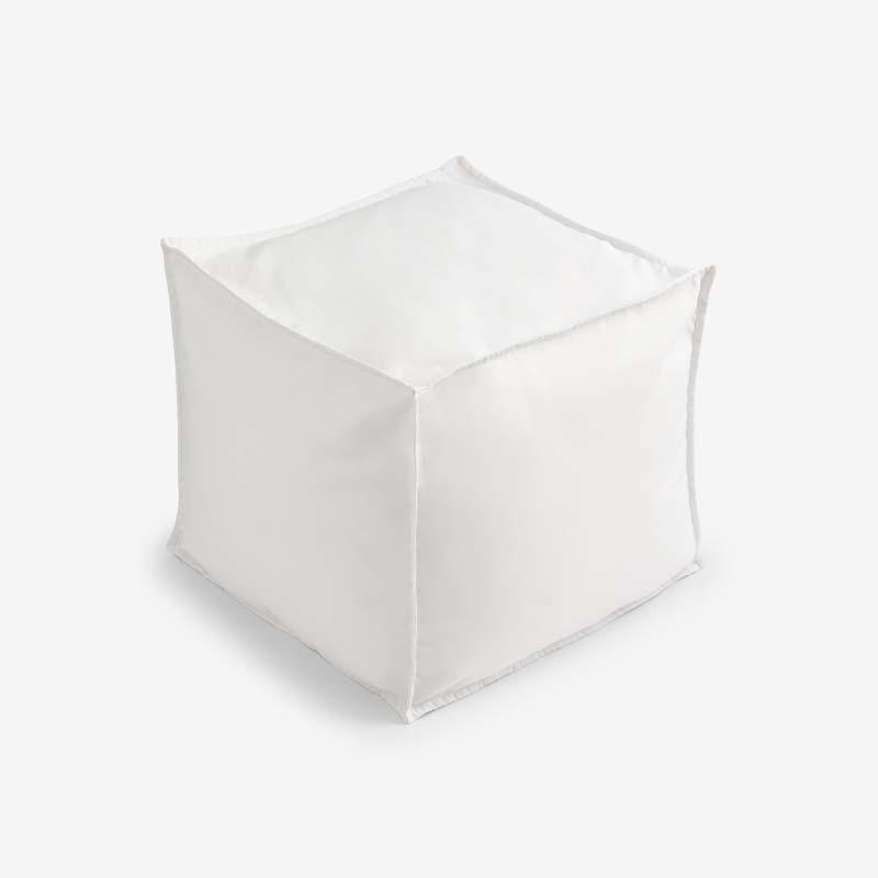 Indoor/Outdoor Pouf - White, Small