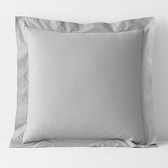 Classic Cool Cotton Percale Sham - Gray Smoke, Euro