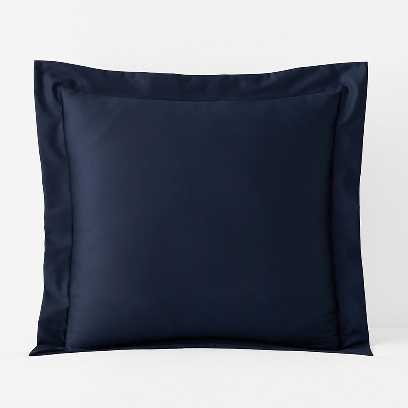 Premium Smooth Supima® Cotton Wrinkle-Free Sateen Sham - Navy, Euro