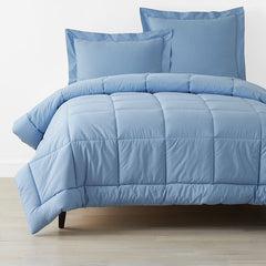 Classic Cool Cotton Percale Comforter - Porcelain Blue, King/Cal King