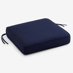 Rain Boxed Edge Replacement Chair Cushion - Navy, 21 in . x 19 in.