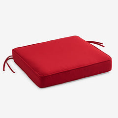 Replacement Boxed Edge Chair Cushion - Jockey Red, 21 in. x 19 in.