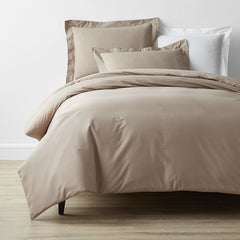 Classic Cool Cotton Percale Bed Duvet Cover - Cocoa, Twin/Twin XL