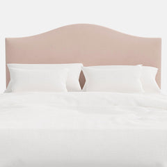 Saddle Velvet Headboard - Blush, Queen