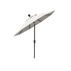 6' Round Outdoor Patio Umbrella, Aluminum with Push Button Tilt - Bronze Finish, Natural