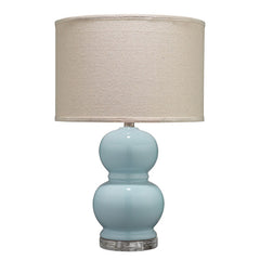 Handblown Glass Globe Table Lamp - Lightblue