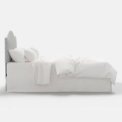 Saddle Textured Linen Headboard - Pumice, King