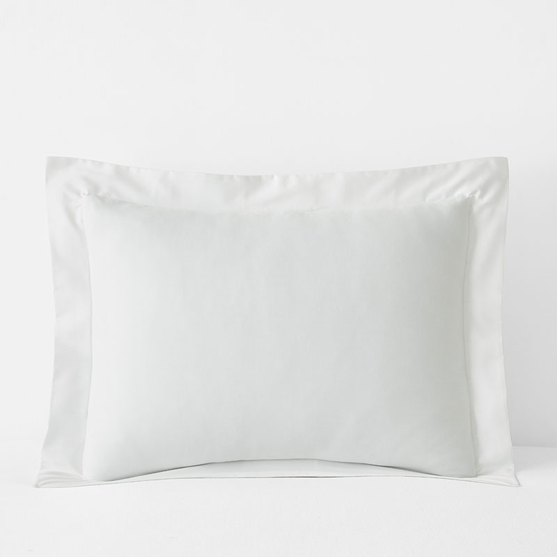 Classic Smooth Sateen Solid Sham - White, Standard