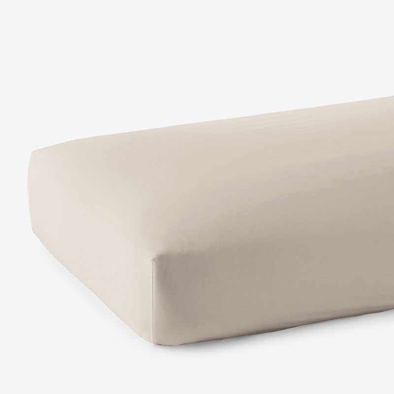 Premium Smooth Supima® Cotton Wrinkle-Free Sateen Fitted Bed Sheet - Alabaster, King
