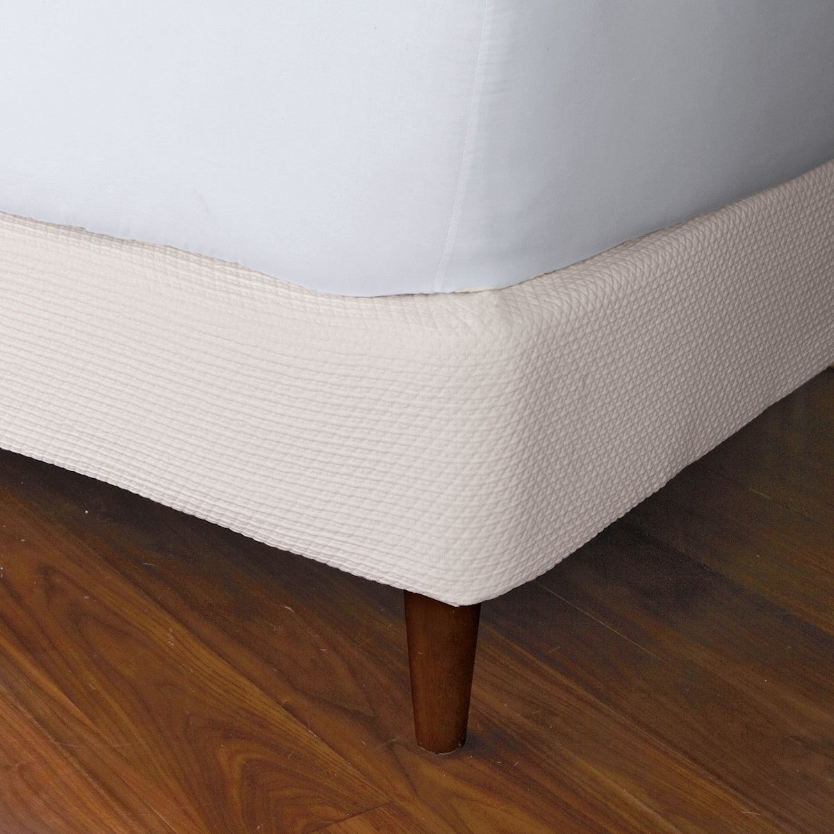Madelyn Egyptian Cotton Matelassé Box Spring Cover - Ivory, Twin