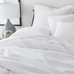 Brushed Cotton Duvet Cover - White, Twin XL