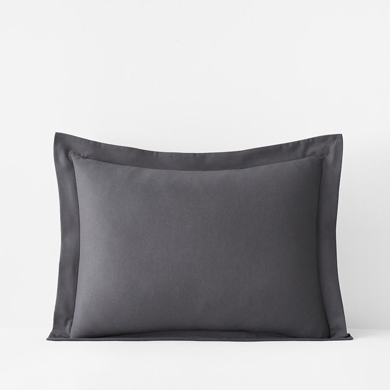 Classic Ultra-Cozy Cotton Velvet Flannel Sham - Stone Gray, Standard