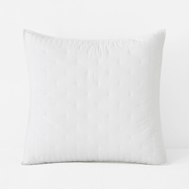 Pintuck Quilted Sham - White, Euro