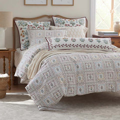 Lottie Classic Cool Cotton Percale Comforter - Ivory Multi, Twin/Twin XL