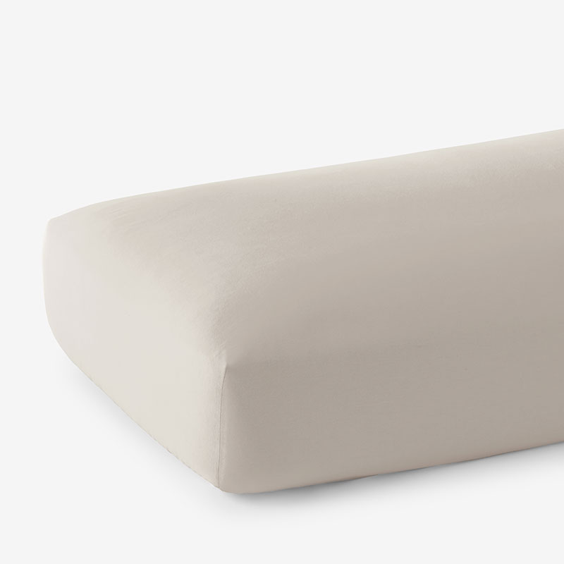 Classic Ultra-Cozy Cotton Velvet Flannel Fitted Bed Sheet - Oatmeal, Twin