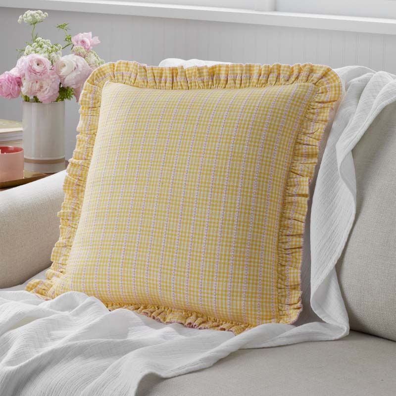 Classic Plaids Yarn-Dyed Cotton Decorative Square Pillow Cover - Soho Plaid
