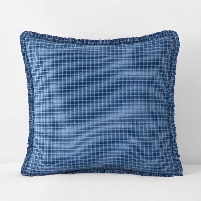 Classic Plaids Yarn-Dyed Cotton Sham - Katherine Plaid, Euro