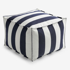 Indoor/Outdoor Pouf - Cabana Midnight, Medium