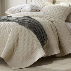 Pintuck Quilted Sham - Oatmeal, King
