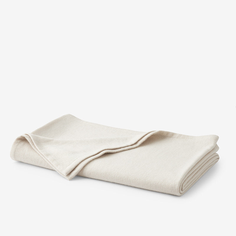 Luxe Lambswool Blanket - Ivory, Full/Queen