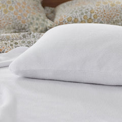 Classic All Season Breathable Cotton Knit Decorative Pillow Cover - White