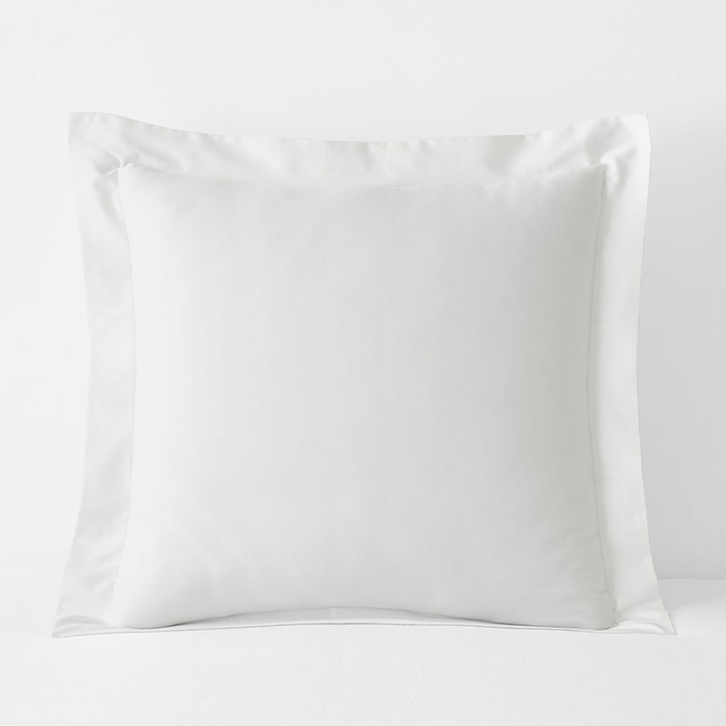 Classic Smooth Sateen Solid Sham - White, Euro